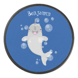 Niedliche Cartoon-Illustration Eishockey Puck