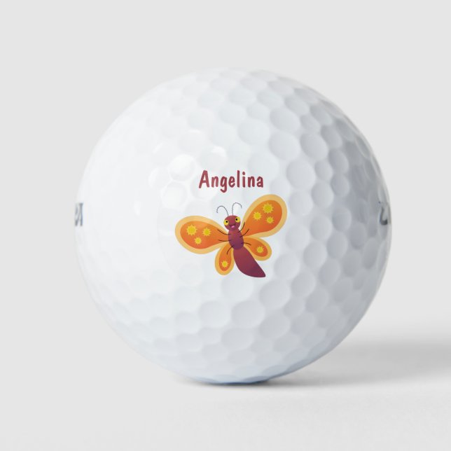 Niedliche Cartoon-Illustration Golfball (Vorderseite)