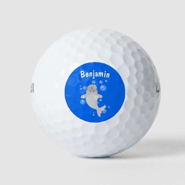 Niedliche Cartoon-Illustration Golfball (Vorderseite)