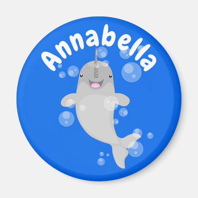 Niedliche Cartoon-Illustration Magnet (Vorne)