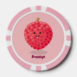 Niedliche Cartoon-Illustration Pokerchips