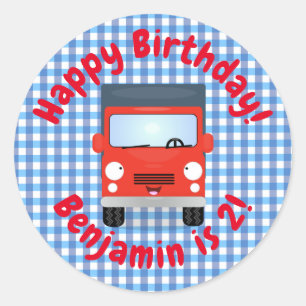 Niedliche Cartoon-Illustration Runder Aufkleber