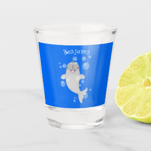 Niedliche Cartoon-Illustration Schnapsglas