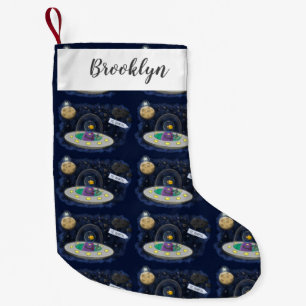 Niedliche Cartoon-Illustration über Fische im Welt Kleiner Weihnachtsstrumpf