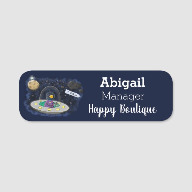 Niedliche Cartoon-Illustration über Fische im Welt Namensschild (Vorderseite)