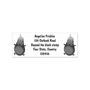 Niedliche Cartoon-Illustration von Auberginen Gummistempel