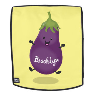 Niedliche Cartoon-Illustration von Auberginen Rucksack
