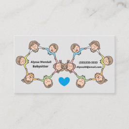 Niedliche Cartoon Kinder spielen bei Circle Babysi Visitenkarte