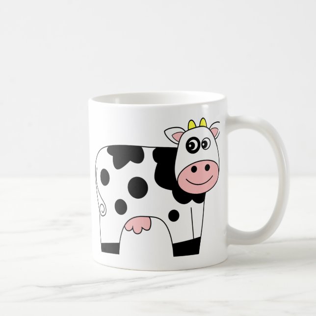 Niedliche Cartoon-Kuh Kaffeetasse (Rechts)