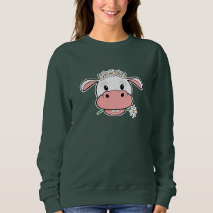 Niedliche Cartoon Kuh Kawaii Farm Animal Sweatsh Sweatshirt