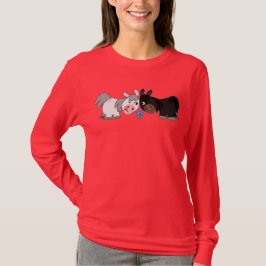 Niedliche Cartoon Ponies Standby Women T - Shirt