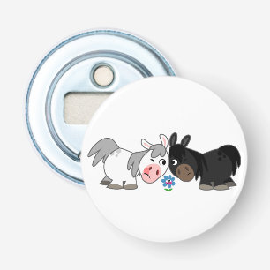 Niedliche Cartoon Ponies Standoff Button Flaschenö Flaschenöffner