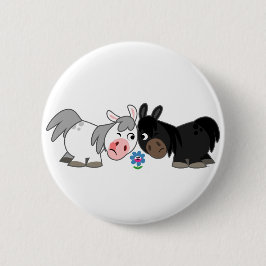 Niedliche Cartoon Ponys Standoff Button Abzeichen