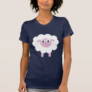 Niedliche Cartoon-Schaf-TierWohltätigkeit T-Shirt