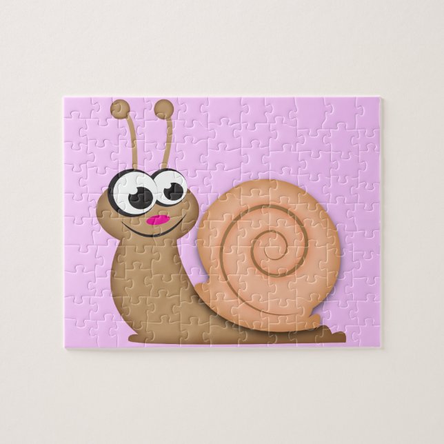Niedliche Cartoon-Schnecke Puzzle (Horizontal)