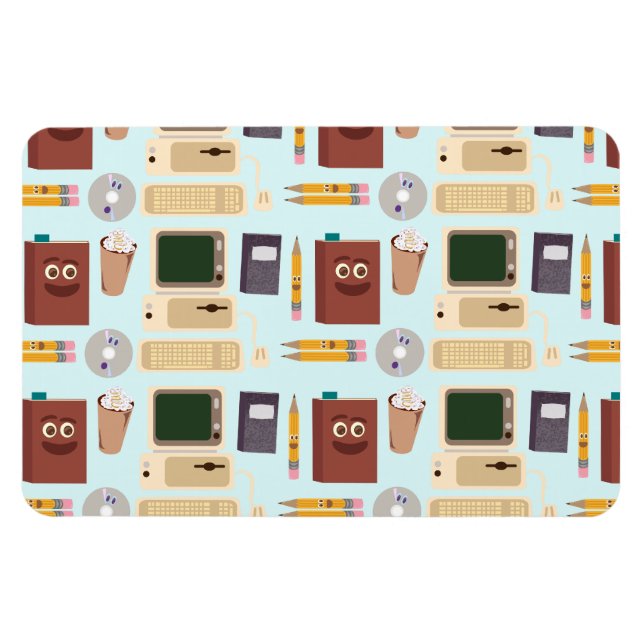 Niedliche Cartoon Schreibwerkzeuge Deluxe Mega Mag Magnet (Horizontal)