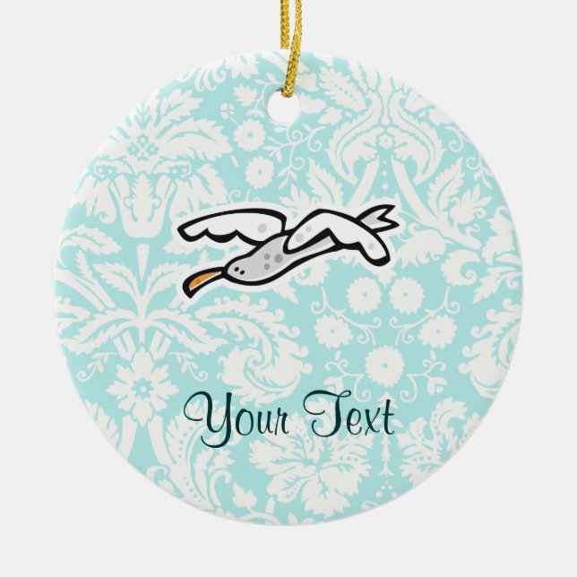 Niedliche Cartoon-Seemöwe Keramik Ornament (Vorne)