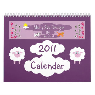 Niedliche Cartoon-Tier-u. Kinderillustrationen Kalender