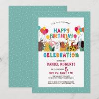 Niedliche Cartoon Tiere Kinder Happy Birthday Part