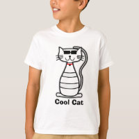 Niedliche Cartoonkatze der coolen Katze mit