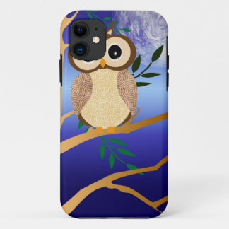 Niedliche Cartoonmitternachteule iPhone 11 Hülle
