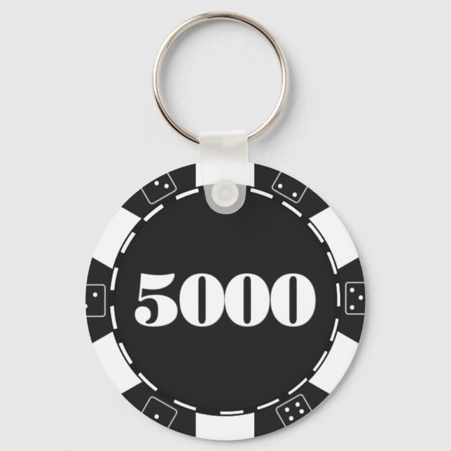 Niedliche Casino-Chip-Spieler Schlüsselanhänger (Vorderseite)