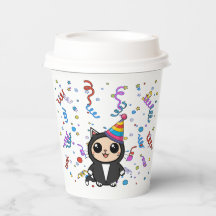 Niedliche Cat Birthday Paper Cups | Party für Kind