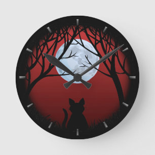 Niedliche Cat Clock Cat Lover Wall Uhren und Dekor