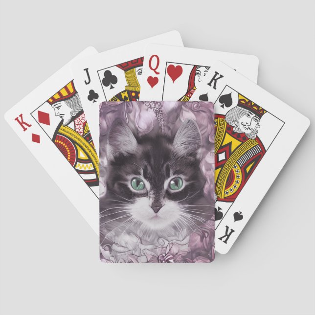 Niedliche Cat Design Spielkarten. Spielkarten (Rückseite)
