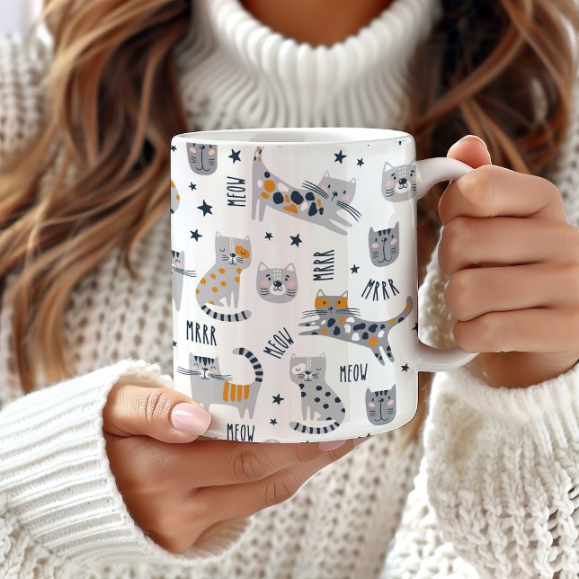 Niedliche Cat Design Tasse, Cat Themed Coffee Tass Jumbo-Tasse (Von Creator hochgeladen)