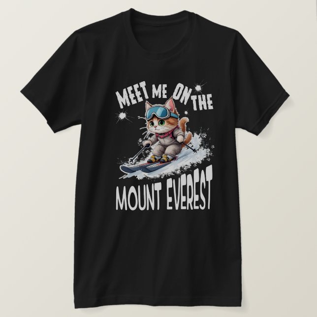 Niedliche CAT.Die furchtlose Abenteuerkatze nimmt. T-Shirt (Design vorne)