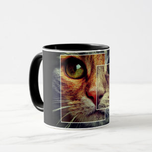 Niedliche Cat-Face-Collage-Tasse Tasse