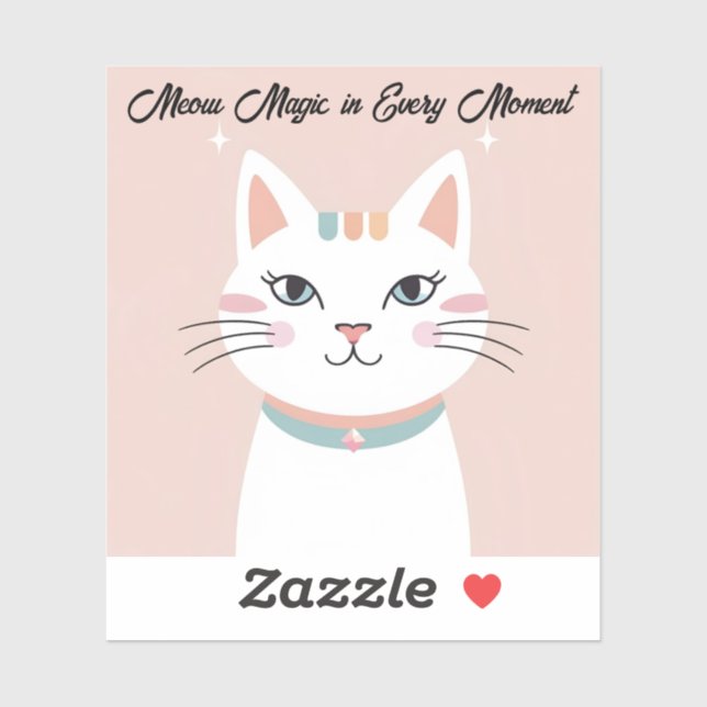 Niedliche Cat-Face-Sticker - PixelCharm Studio Aufkleber (Blatt)