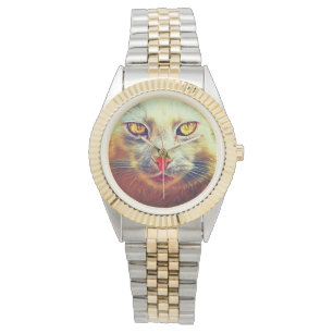 Niedliche Cat Golden Face eWatch Armbanduhr