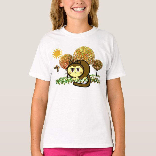 Niedliche Cat Jelly Bean Sweet Trees Baby T-shirt (Vorderseite)