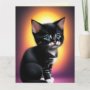 NIEDLICHE CAT KITTEN ART Grußkarte BIRTHTAG Karte