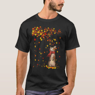 Niedliche Cat Kitty Herbst Herbstlaub Männer Fraue T-Shirt