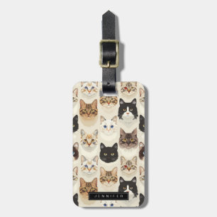 Niedliche Cat Luggage Tags Gepäckanhänger