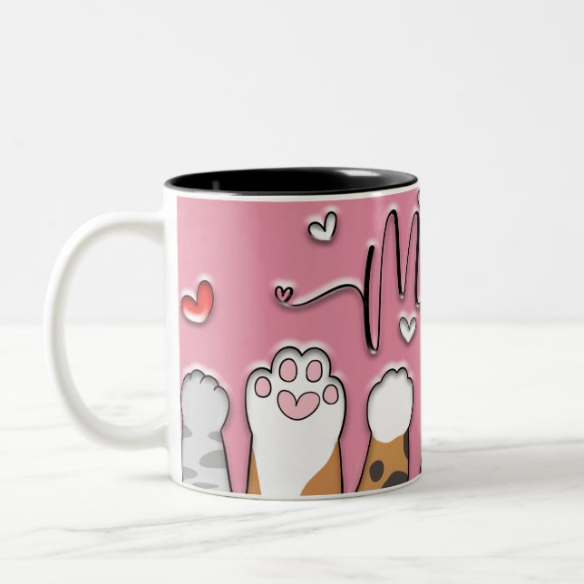 Niedliche Cat Mama Geschenke Tasse (Links)