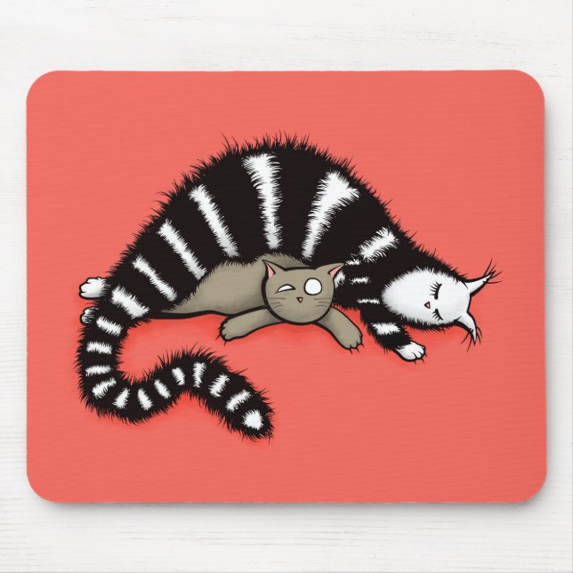 Niedliche Cat Mama Liebe Mousepad (Vorne)