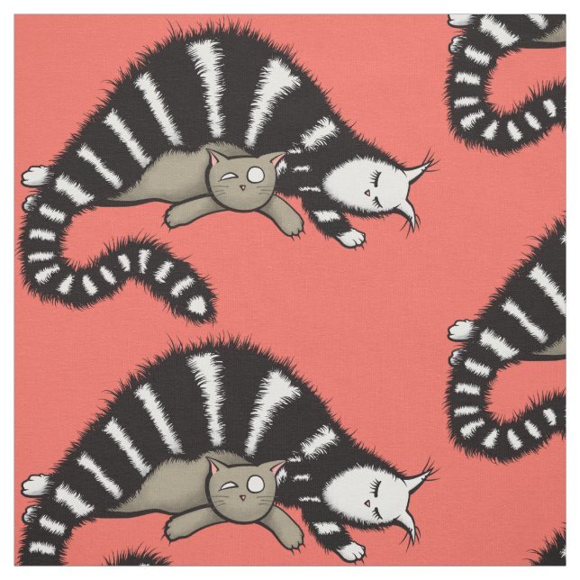 Niedliche Cat Mama Liebe Stoff (Muster)