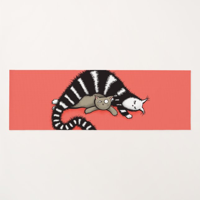 Niedliche Cat Mama Liebe Yogamatte (Vorderseite (Horizontal))