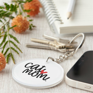 Niedliche Cat-Mama Schlüsselanhänger