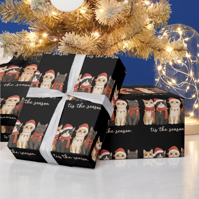 Niedliche Cat Mama Weihnachten Katzen Lover Gesche Geschenkpapier (Feiertage)