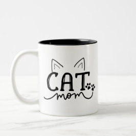 Niedliche Cat Mama Zwei-Tonen-Kaffee-Tasse Zweifarbige Tasse