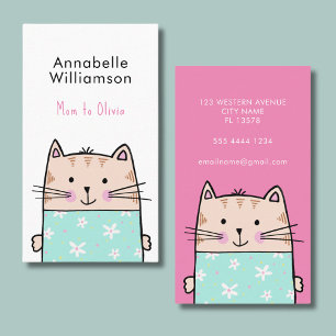 Niedliche Cat-Mami-Visitenkarte Visitenkarte