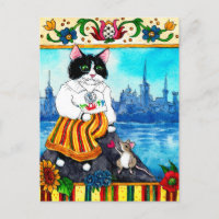 Niedliche Cat Mouse Estnischer Folklore-Mythos Pos