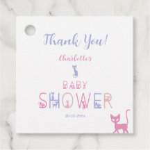 Niedliche Cat Pastel Colour Baby Dusche