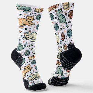 Niedliche Cat Pattern Socken - Adortable Feline De