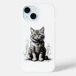 Niedliche Cat Pencil Sketch Case-Mate iPhone Hülle